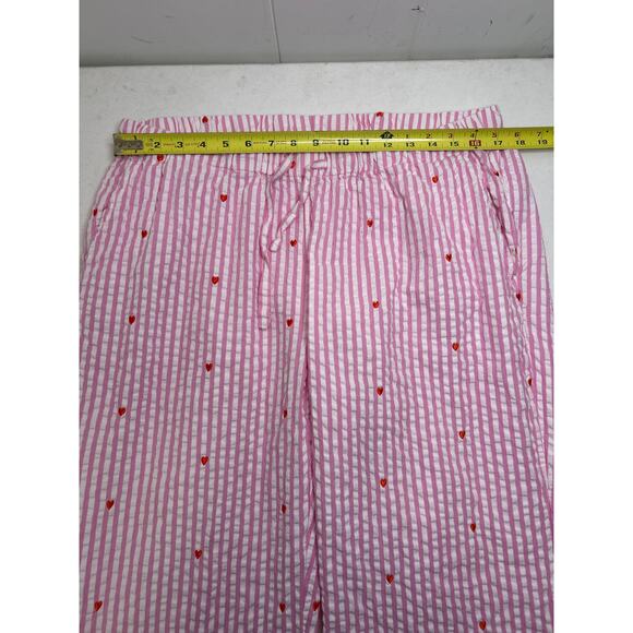 Starfit Long Pajama Set in Pink and White Pinkstripes with Hearts. Size XXL - Picture 7 of 10